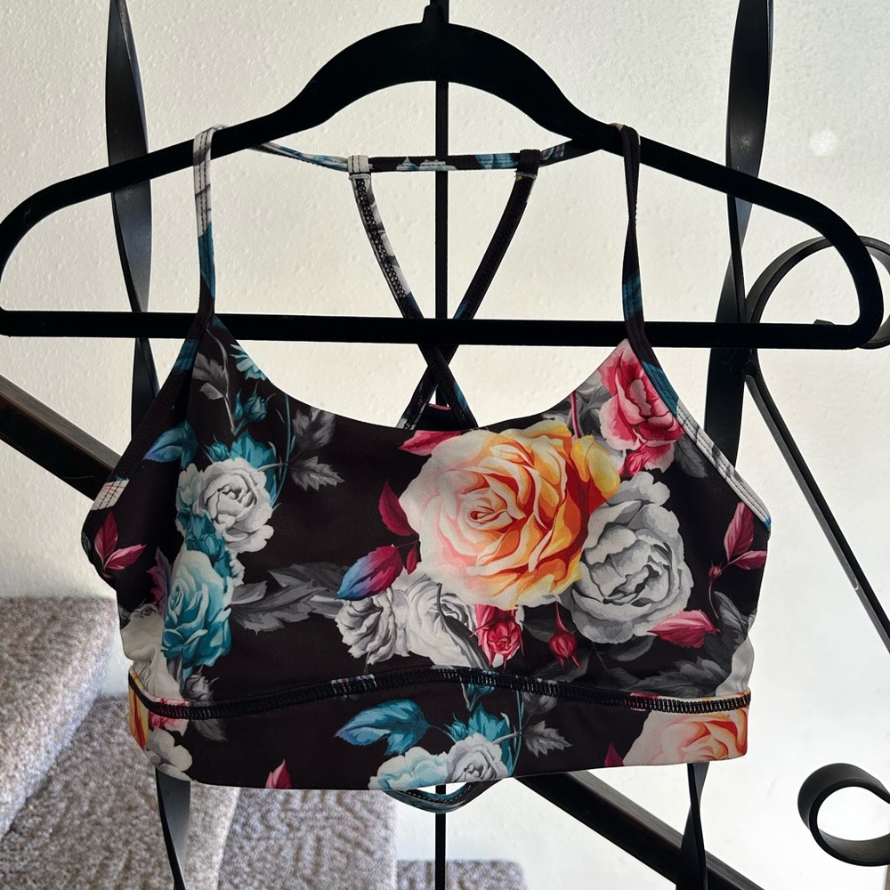 Floral Women's Athletic Bra Top